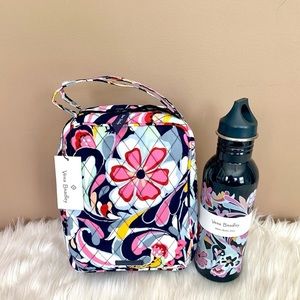 {Vera Bradley} Lunch Bunch Bag with Matching Water Bottle Bundle